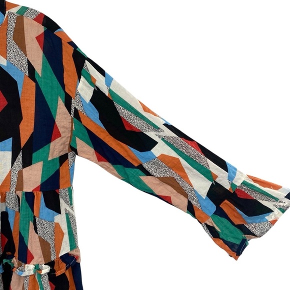 Jodifl Geometric Patchwork Tiered Babydoll Top - Picture 5 of 10